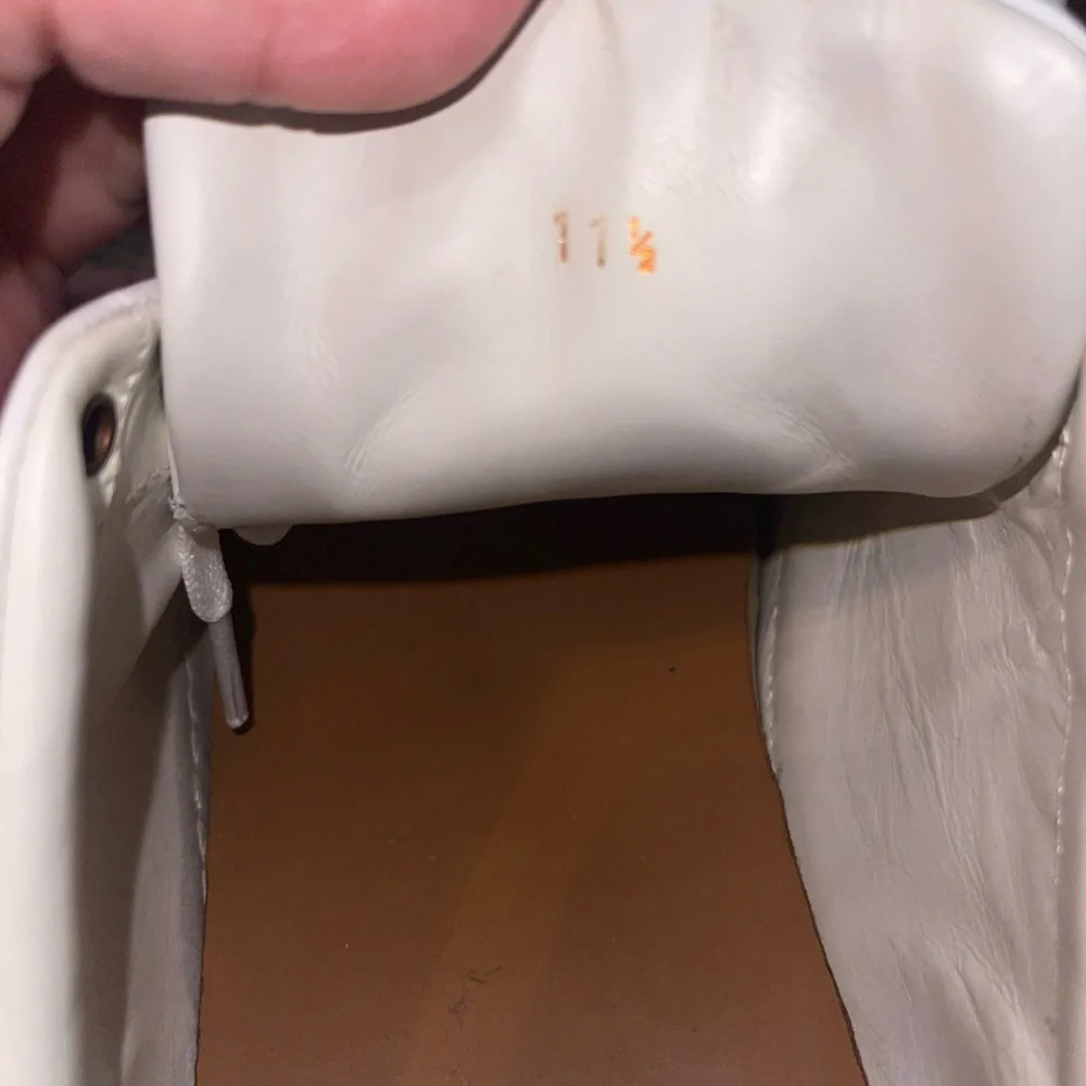 Goodmen Brand Legend London White Dark Vachetta Sneaker Italian Leather SZ 11.5 - Picture 9 of 11